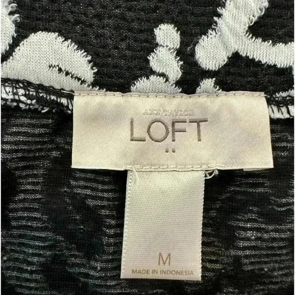 Ann Taylor LOFT Skirt Women’s Size M Black White Stretch - Picture 4 of 7